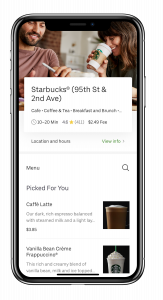 Starbucks uber deals eats