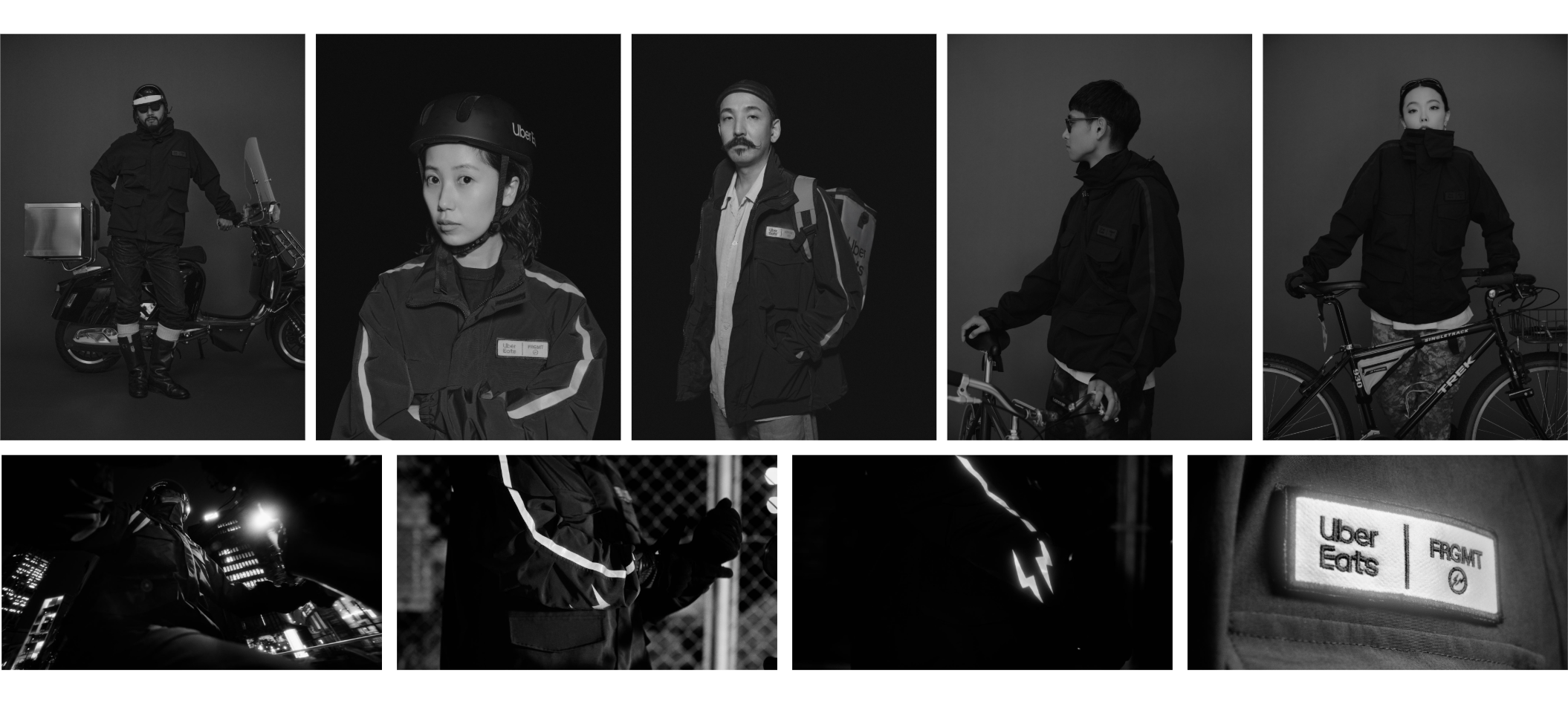 Lサイズ Uber Eats 藤原ヒロシ KOMINE fragment Uber Eats Japan × fragment × KOMINE. 藤原ヒロシ氏が手掛ける
