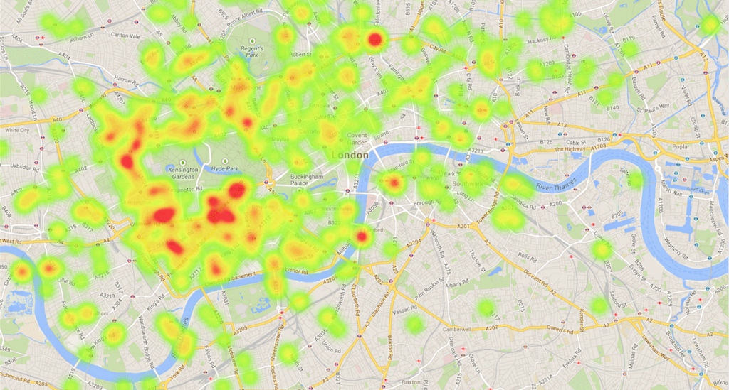 Demand during morning rush hour during a tube strike