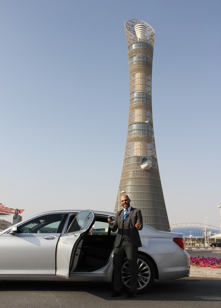 Abdul Aziz Dalloul grabs one of Qatar's first Ubers