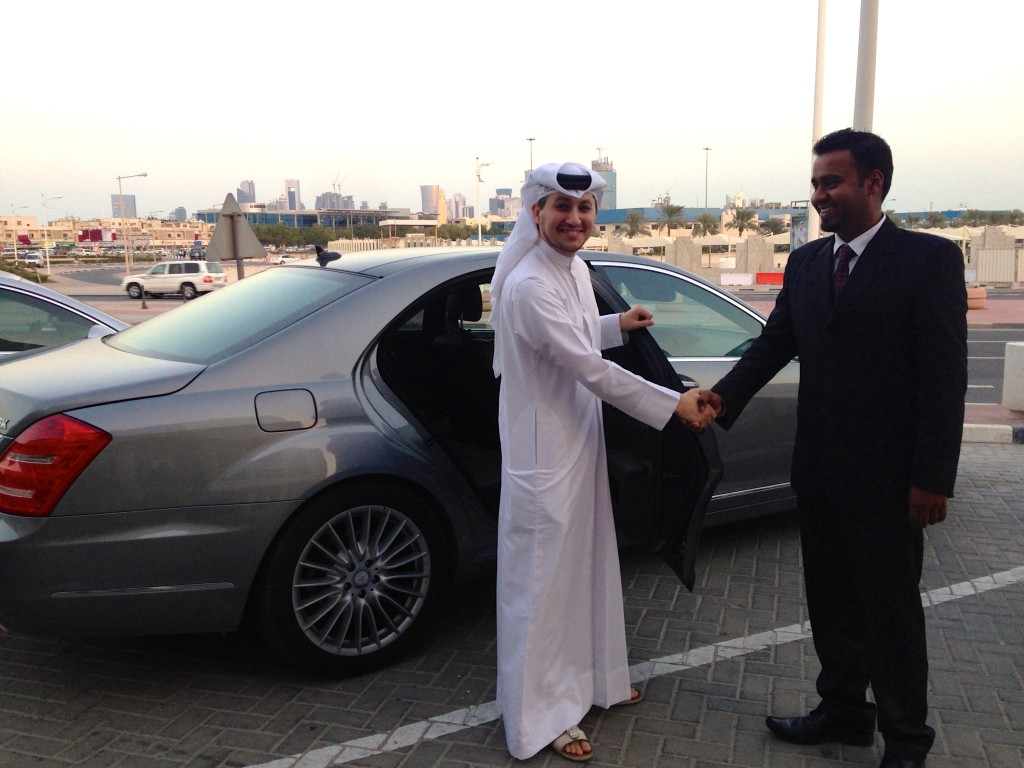 Mr.Q rolls with Uber in Qatar!  Mr.Q rolls with Uber in Qatar!